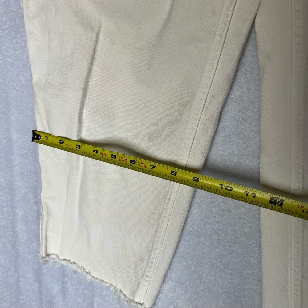 MOTHER Denim Jeans The Patch Pocket Private Ankle Fray Sz 31 Cream Puffs EUC - Picture 14 of 16
